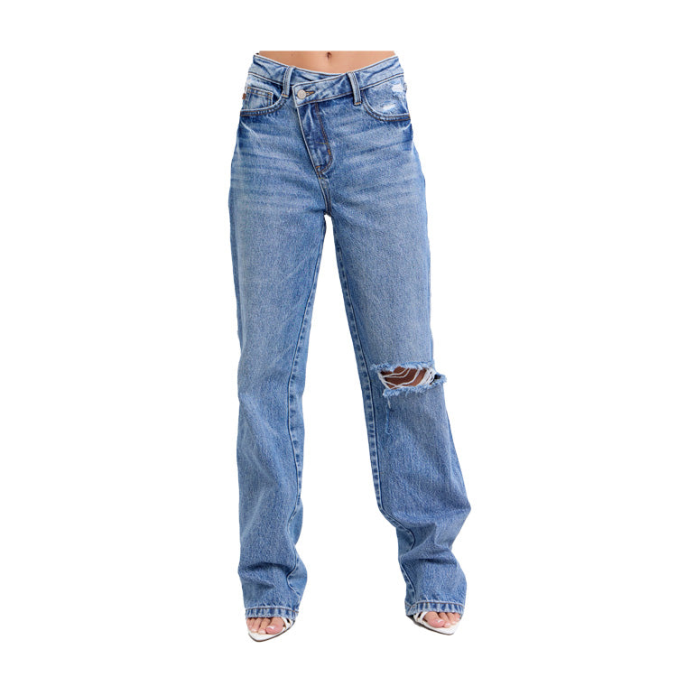 Judy Blue Magic Criss-Cross Dad Jean