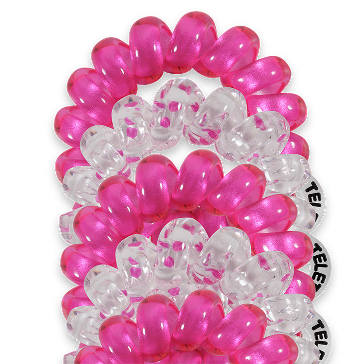 Teleties Hair Ties Tiny Flirt Alert- 5 Pack