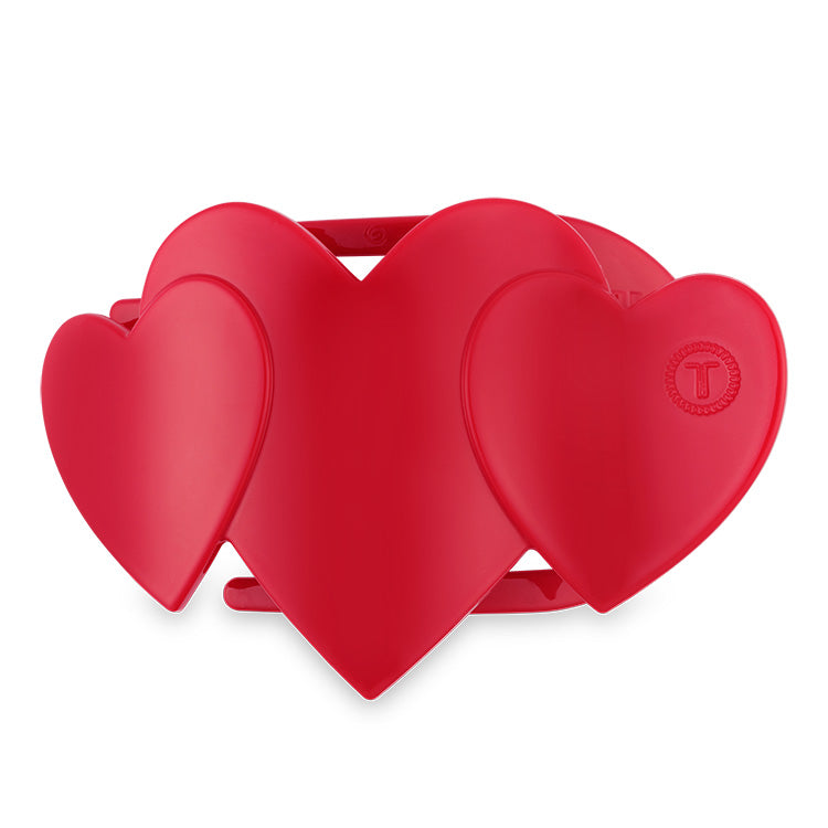 Teleties Flat Heart to Heart Large Clip - Red