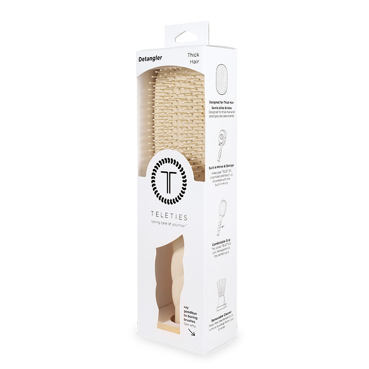 Teleties Detangler Hair Brush for Thick Hair – Tan