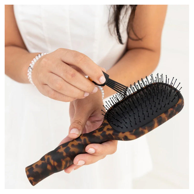 Teleties Detangler Hair Brush for Medium Hair – Tortoise