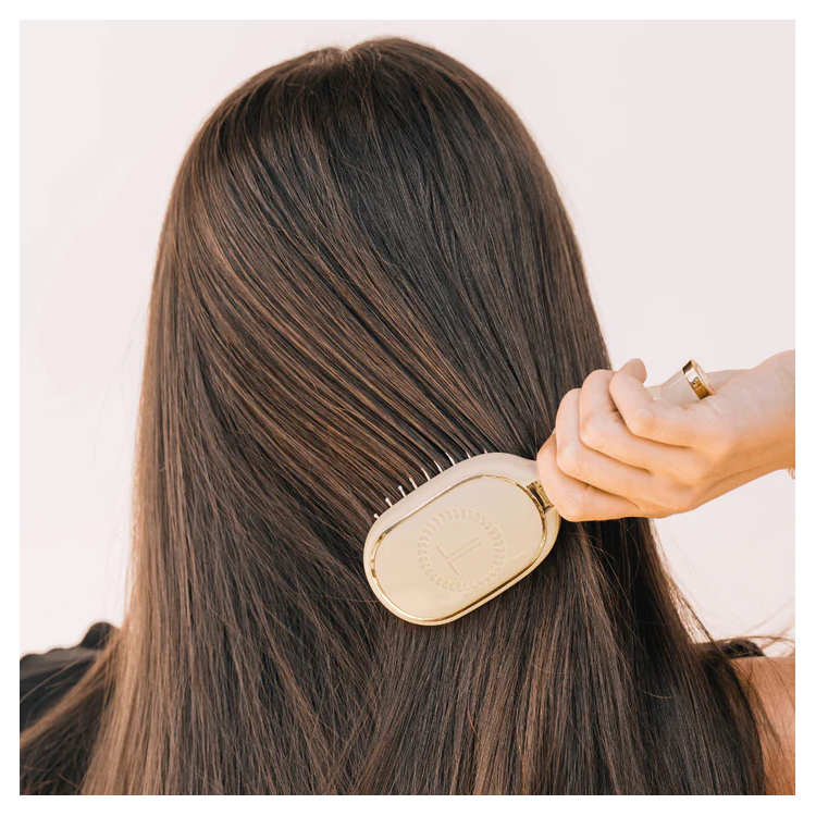 Teleties Mini Detangler Hairbrush for Medium Hair - Tan