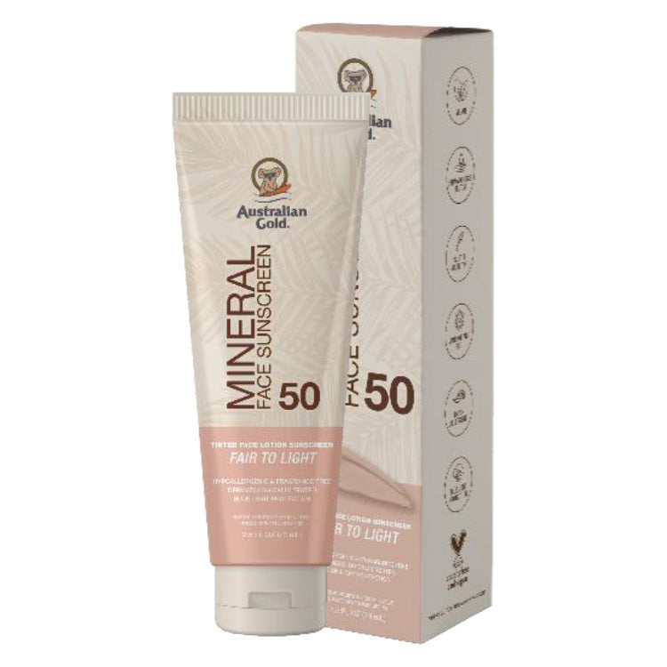 Australian Gold Mineral SPF 50 Tinted Fair/Light - 2.5 oz.