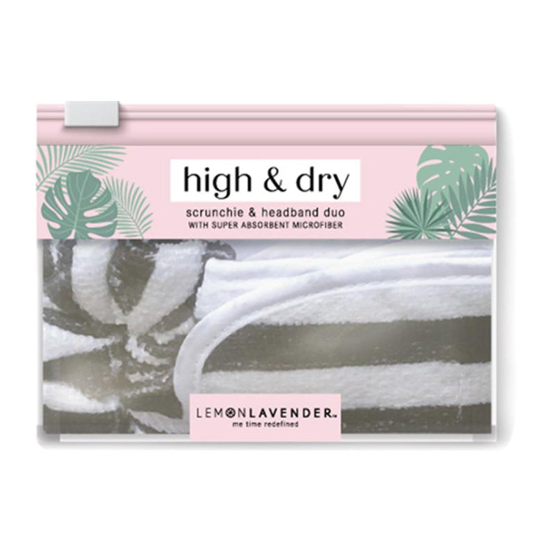 Lemon Lavender High & Dry Scrunchie & Headband Duo