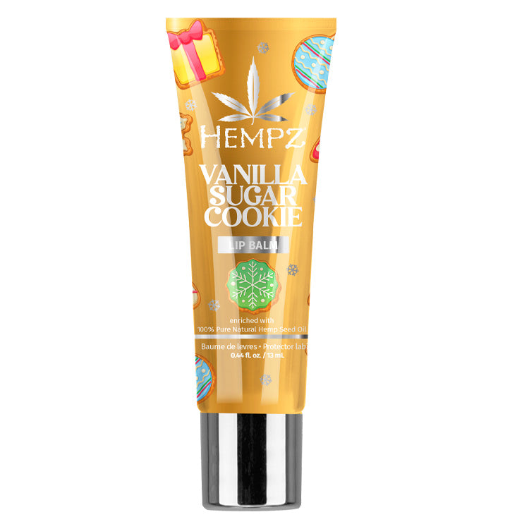 Bálsamo labial Hempz con sabor a galleta de azúcar y vainilla, 0,44 oz.