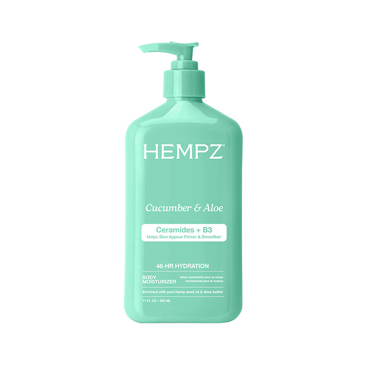 Hempz Cucumber & Aloe Ceramides + B3 Herbal Body Moisturizer - 17 oz.
