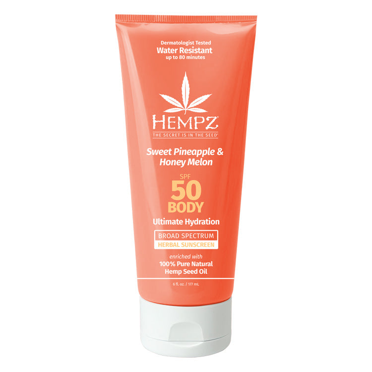 Hempz Sweet Pineapple & Honey Melon Body Sunscreen SPF 50 6 oz.