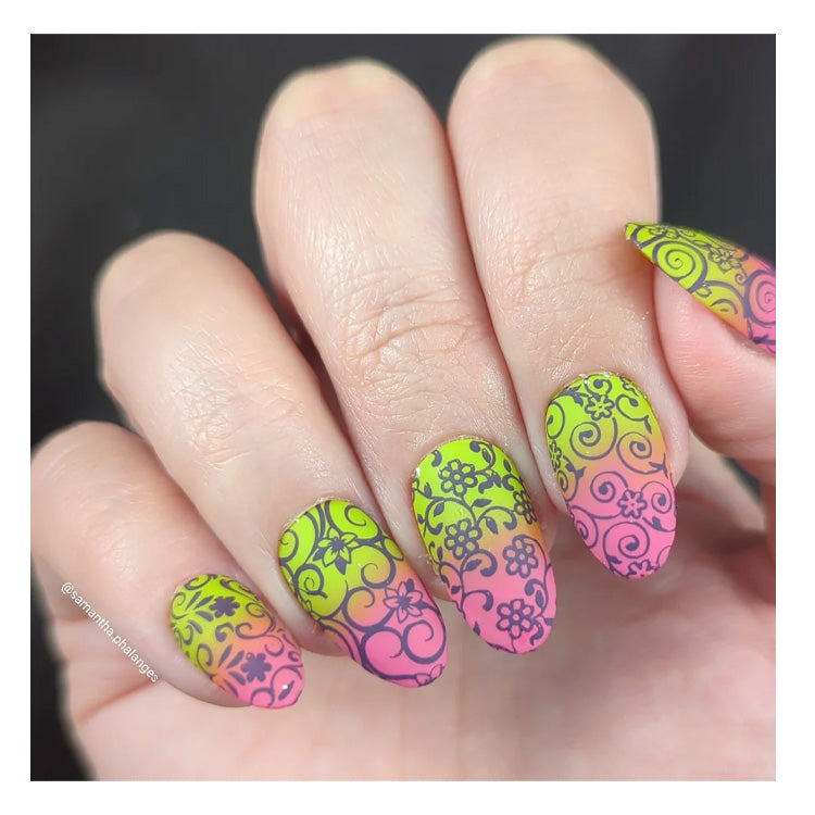 Maniology Floral Swirls - Nail Stamping Plate