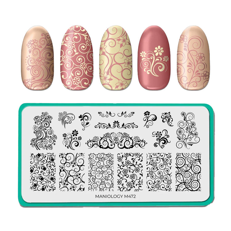 Maniology Floral Swirls - Nail Stamping Plate