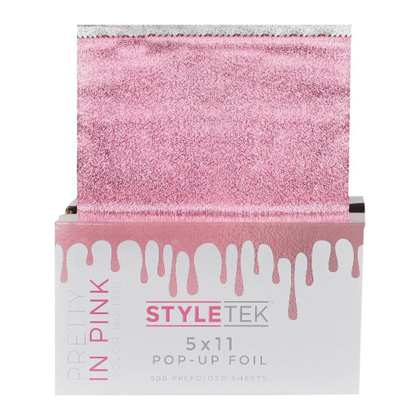 StyleTek 5x11 Hojas de papel de aluminio desplegable Pretty In Pink