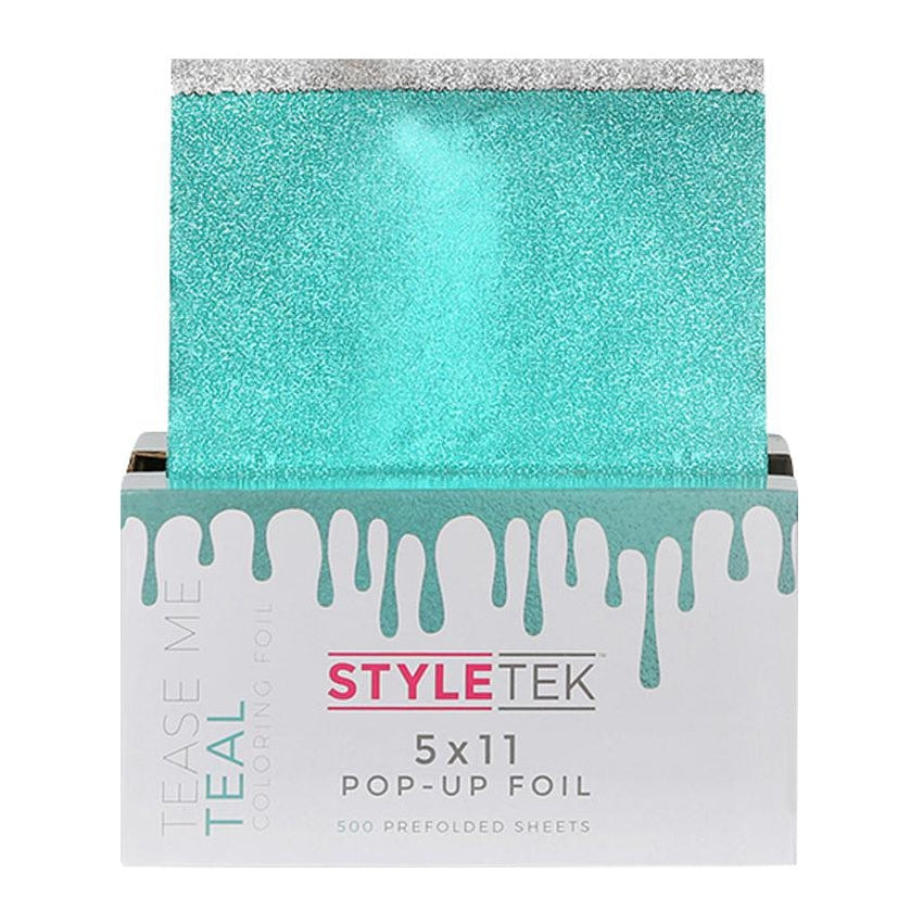 StyleTek 5x11 Hojas desplegables de aluminio Tease Me, verde azulado