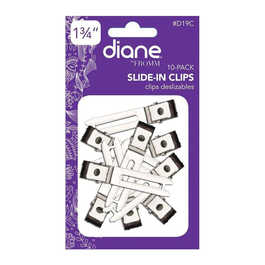 Diane SlideIn Double Prong Clips 10 Pack PinkPro Beauty Supply