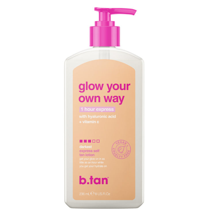 B.Tan Glow Your Own Way Express Lotion 8 oz.