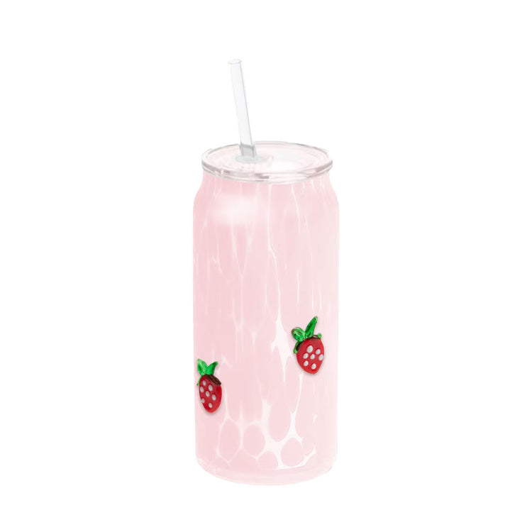 Swig Life Icon Soda Glass 23 oz Strawberry Shortcake