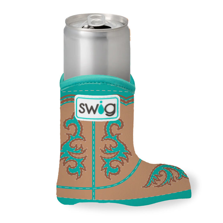 Swig Life Coolie 12 oz Slim Boot Scootin Turquoise