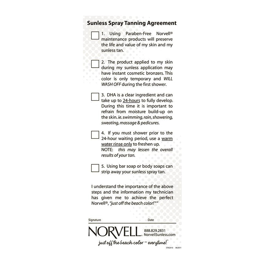 Paquete de 50 acuerdos sin sol de Norvell