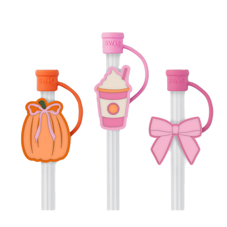 Swig Life Straw Topper Set - Pumpkins and Bows
