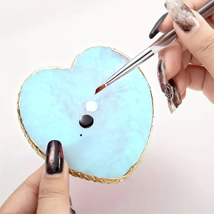 Nail Art Pallette - Blue Heart Shaped