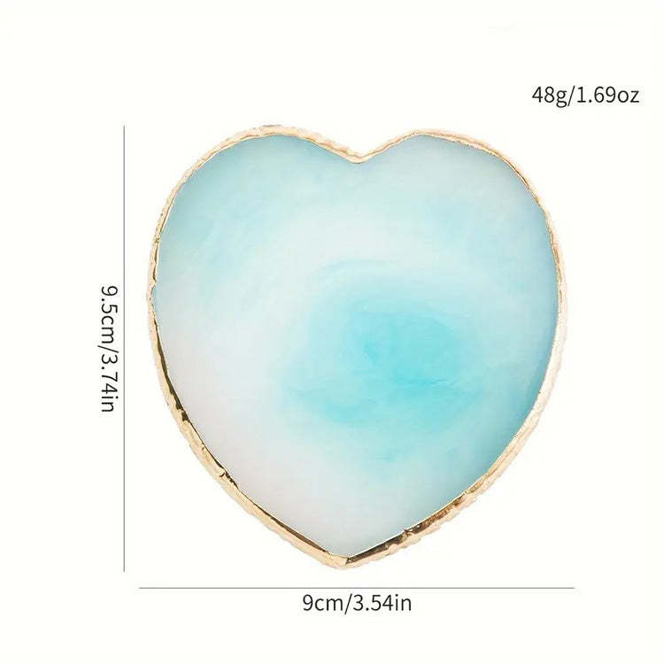 Nail Art Pallette - Blue Heart Shaped