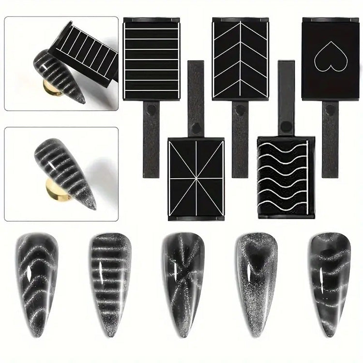 Nail Art - Magnetic Cat Eye 5 Piece Kit