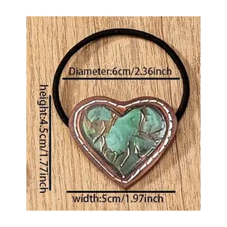 Western Leather Heart Hair Scrunchie - 1 Pack