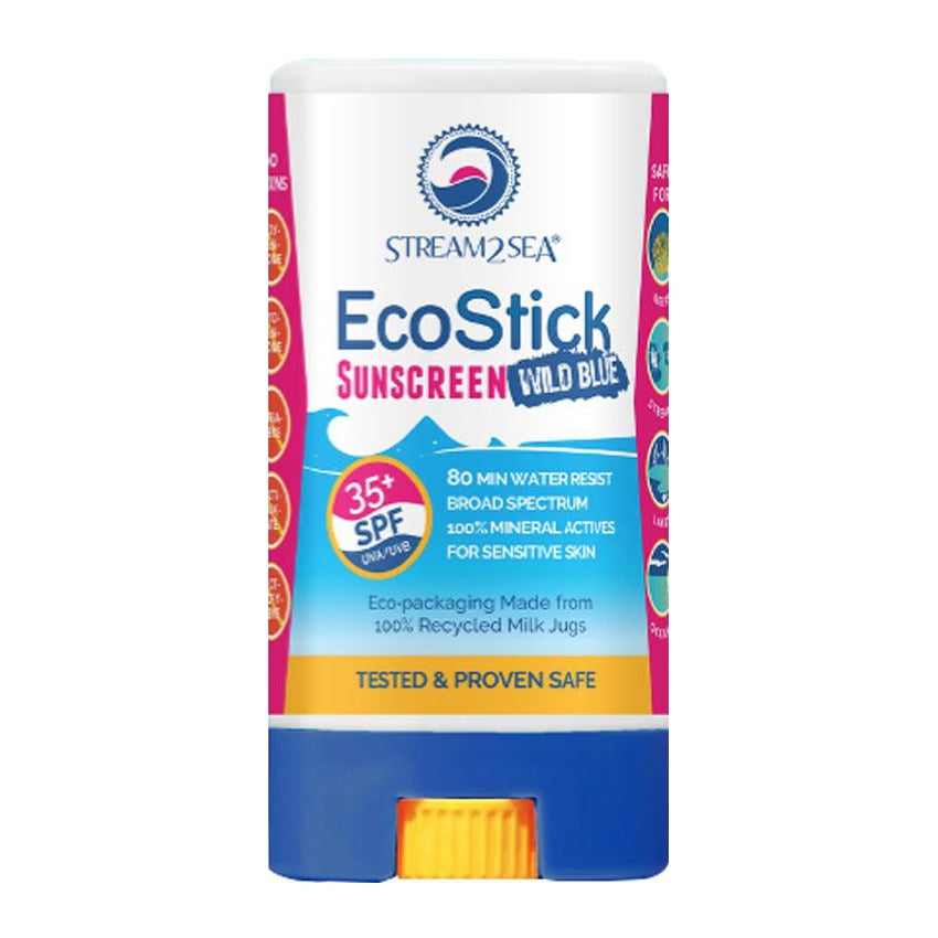 Stream2Sea 35+ SPF EcoStick Wild Blue Sunscreen