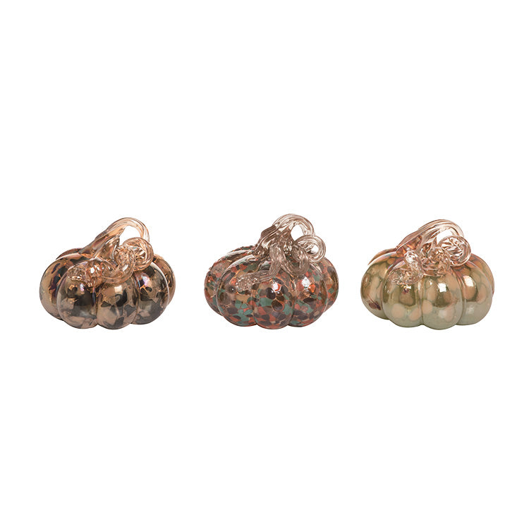 Gift Glass Autumn Pumpkin Set 3 Piece