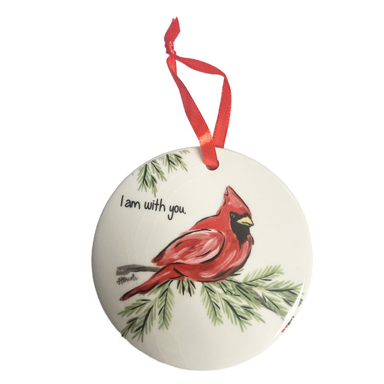 Gift Ornament Ceramic Cardinal Boxed