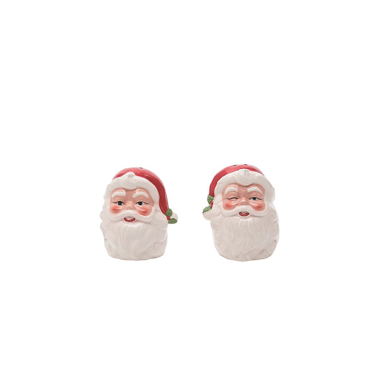 Dolomite Christmas Vintage Santa Salt & Pepper Shakers 2 Piece