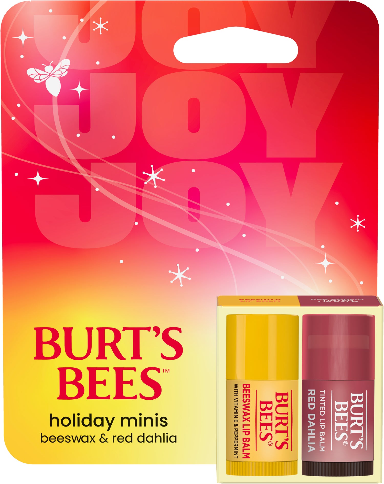 Burt's Bees Holiday Minis 2 Pack - Red Dahlia & Beeswax