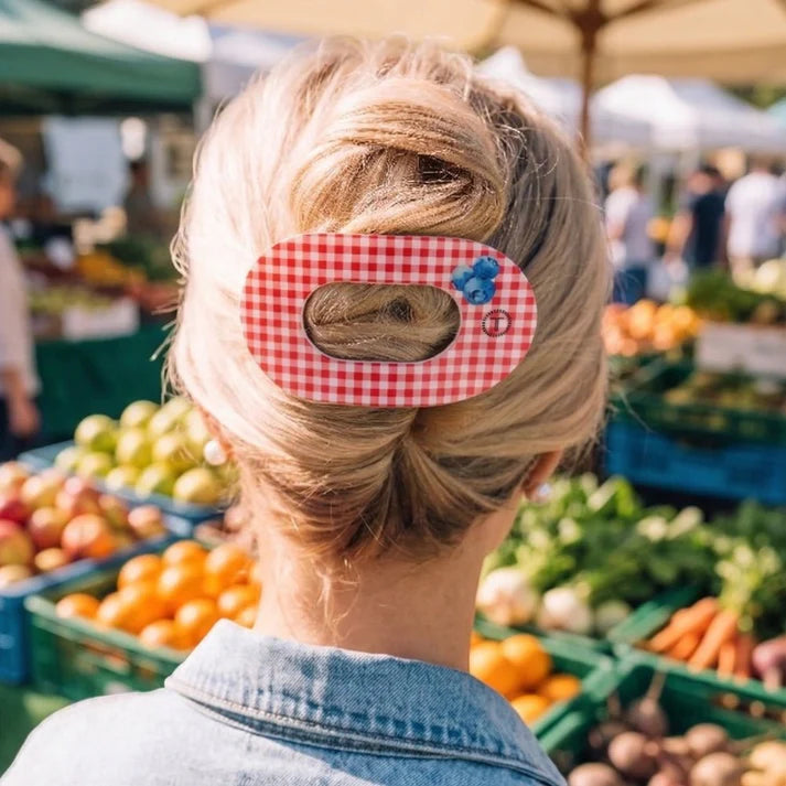 Teleties Flat Clip Round Large- Blueberry Farms