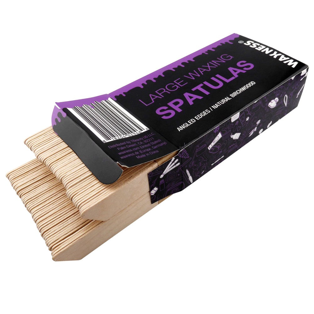 Body Waxing Wooden Angled Spatula Applicators – 100 Pack