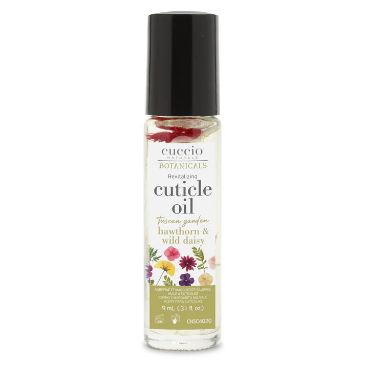Cuccio Cuticle Italian Garden Collection Roll-On Cuticle Oil-Tuscan Garden - Hawthorn & Wild Daisy
