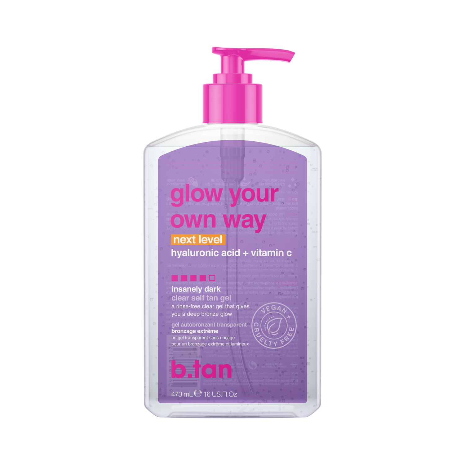 B.Tan Glow Your Own Way Next Level Self Tan Gel 16 oz
