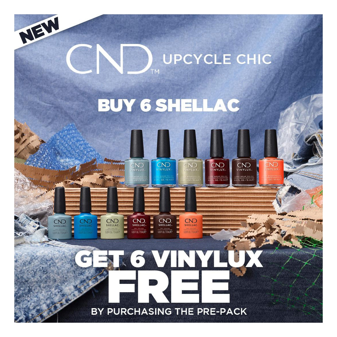 CND Shellac & Vinylux Upcycle Chic prepaquete