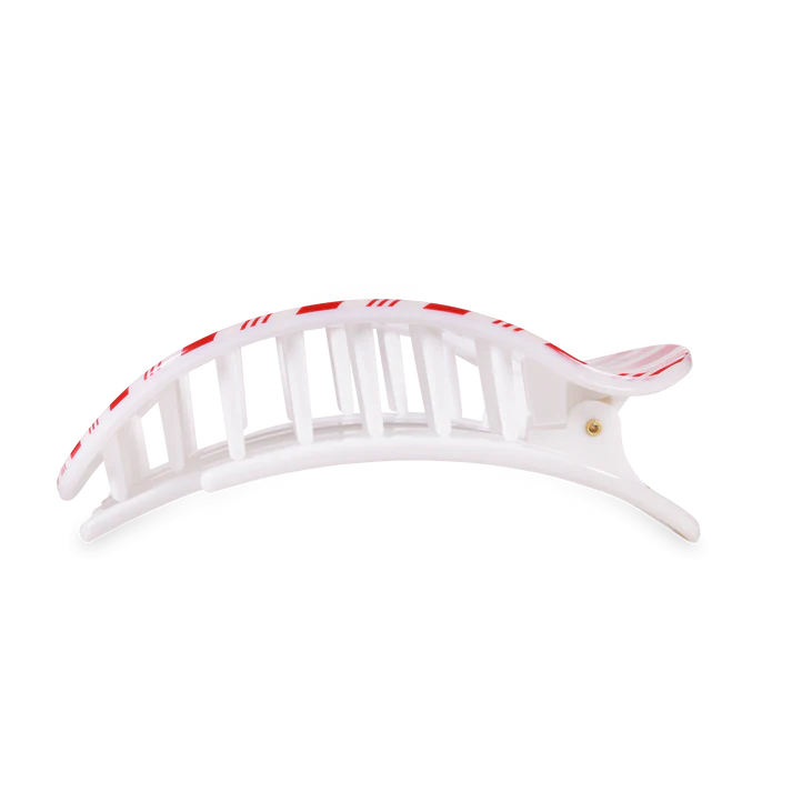 Teleties Flat Clip Round Large - Candy Cane