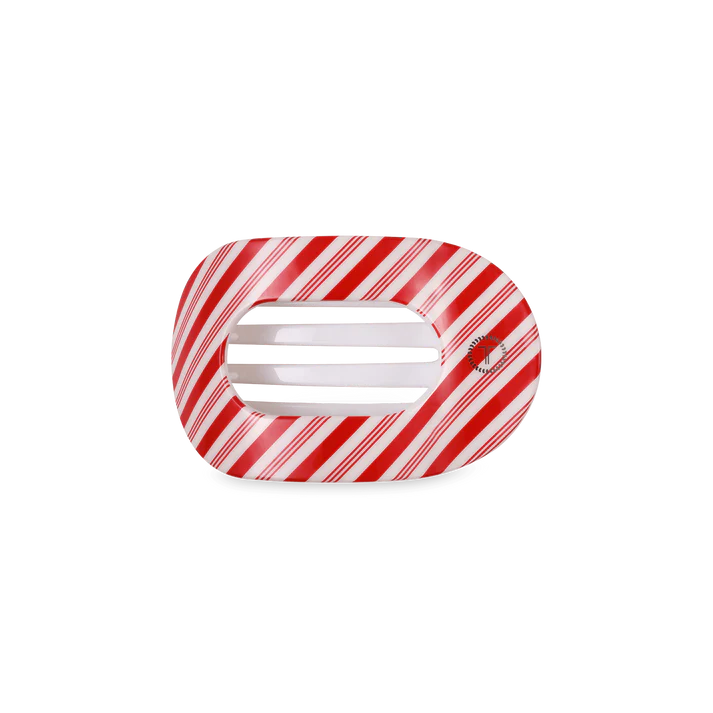 Teleties Flat Clip Round Small - Candy Cane