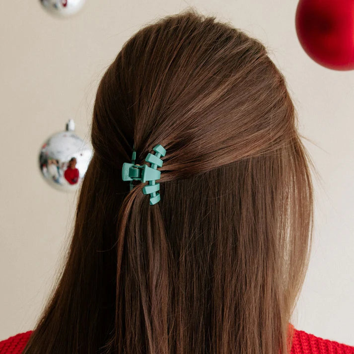 Teleties Classic Merry Fir Real Tiny Hair Clip