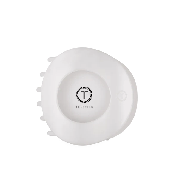 Teleties Flat Circle Clip Large - Coconut White