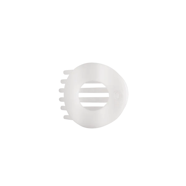 Teleties Flat Circle Clip Small - Coconut White