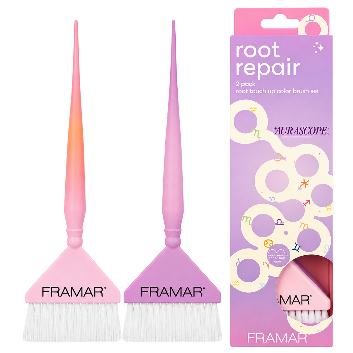 Juego de cepillos reparadores de raíces Framar (paquete de 2)