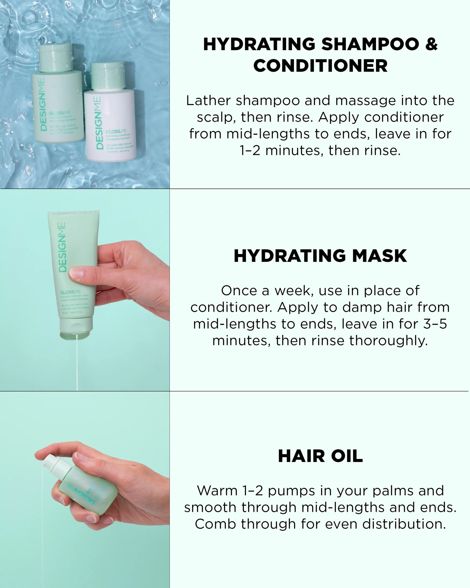 DESIGNME GLOSS.ME Dream Mane - Hydration Kit