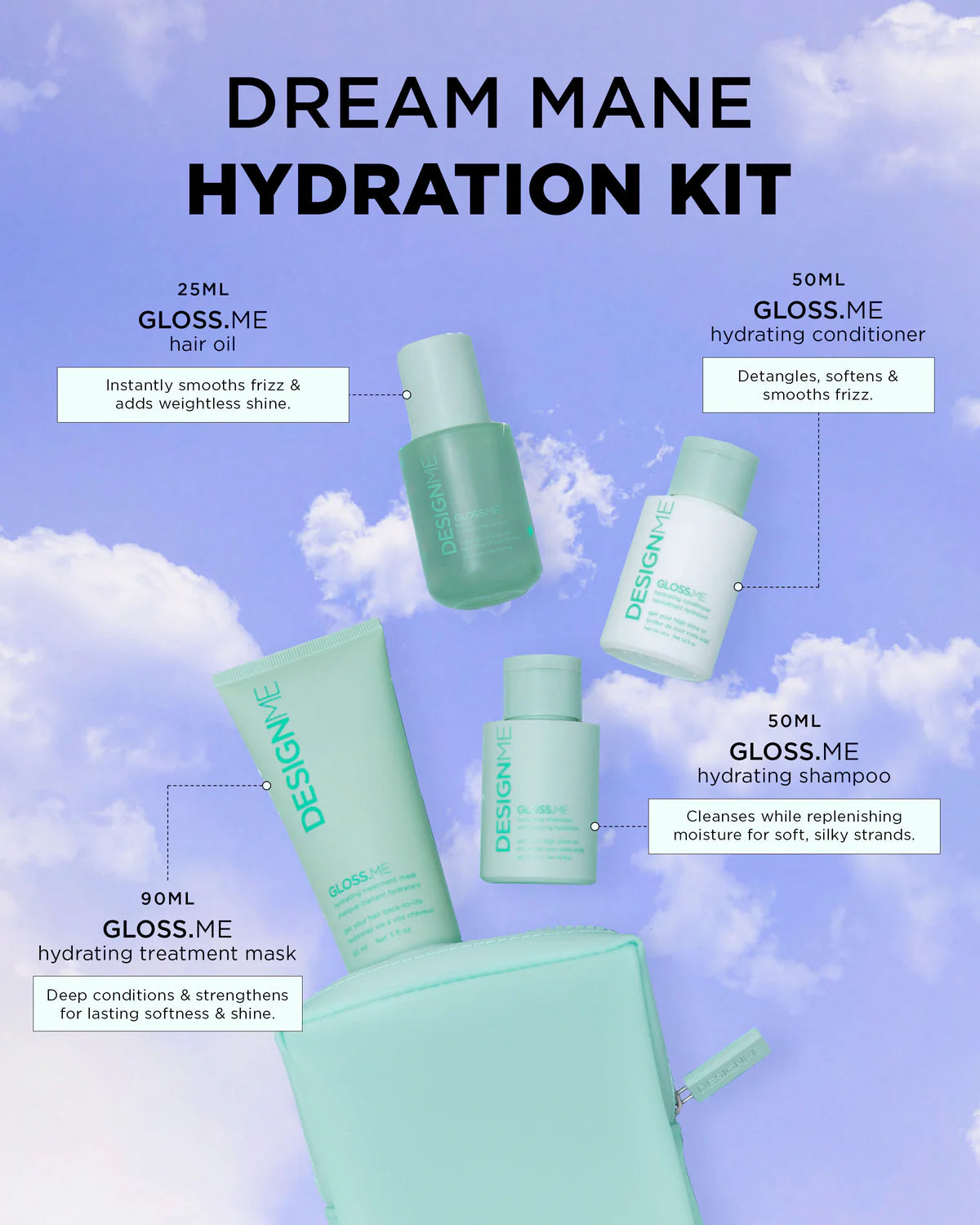 DESIGNME GLOSS.ME Dream Mane - Hydration Kit