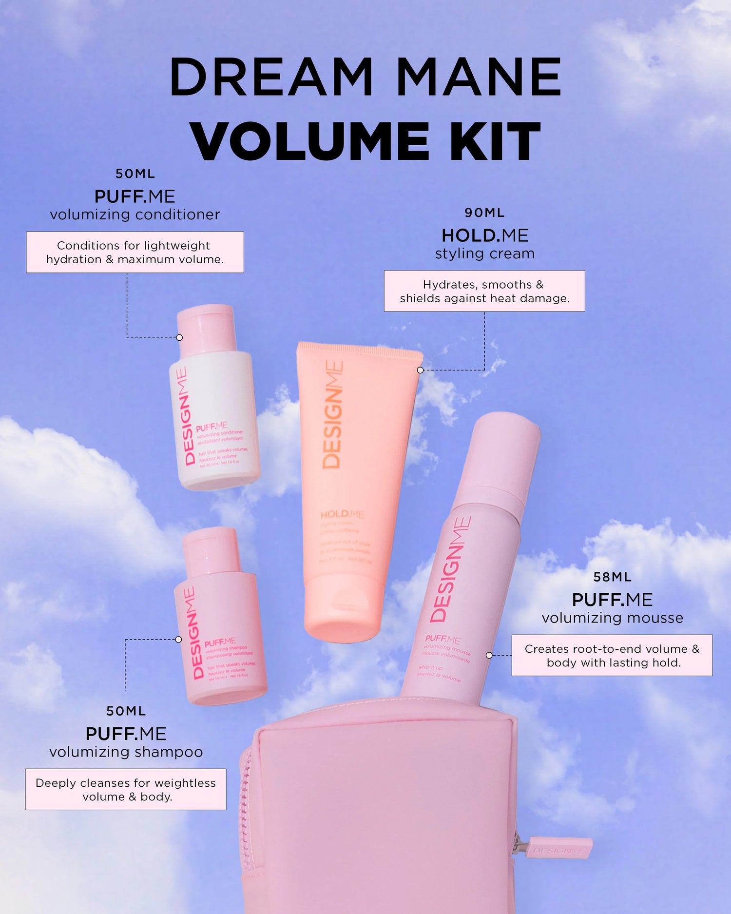DESIGNME PUFF.ME Hair in the Clouds Dream Mane - Volume Set