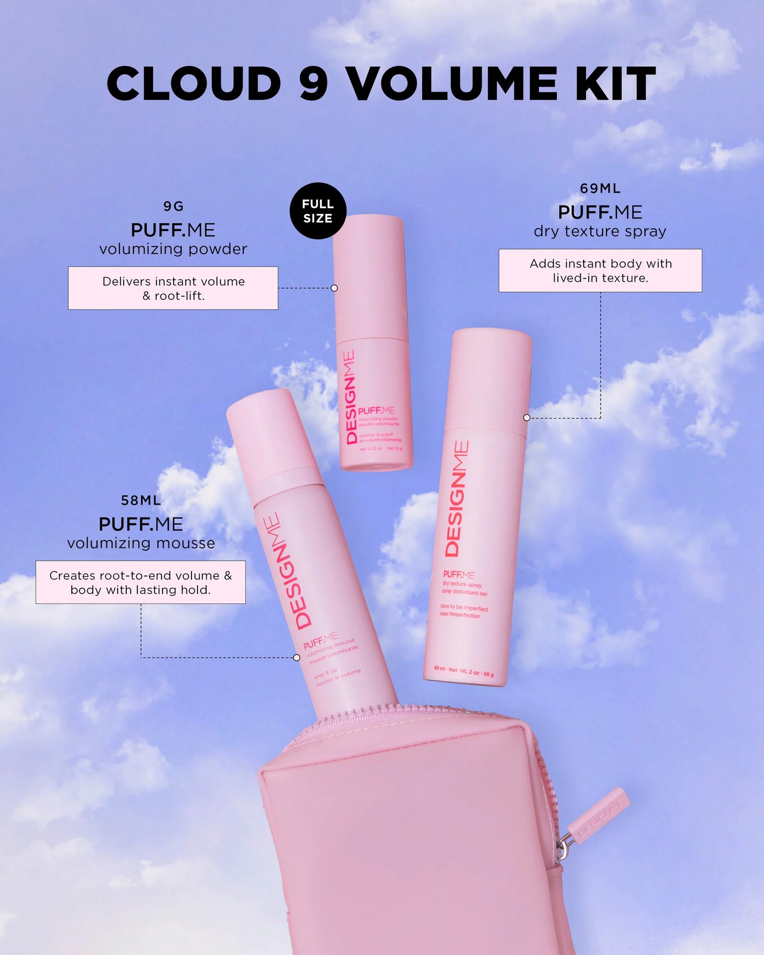 DESIGNME PUFF.ME Cloud 9 - Volume Styling Kit