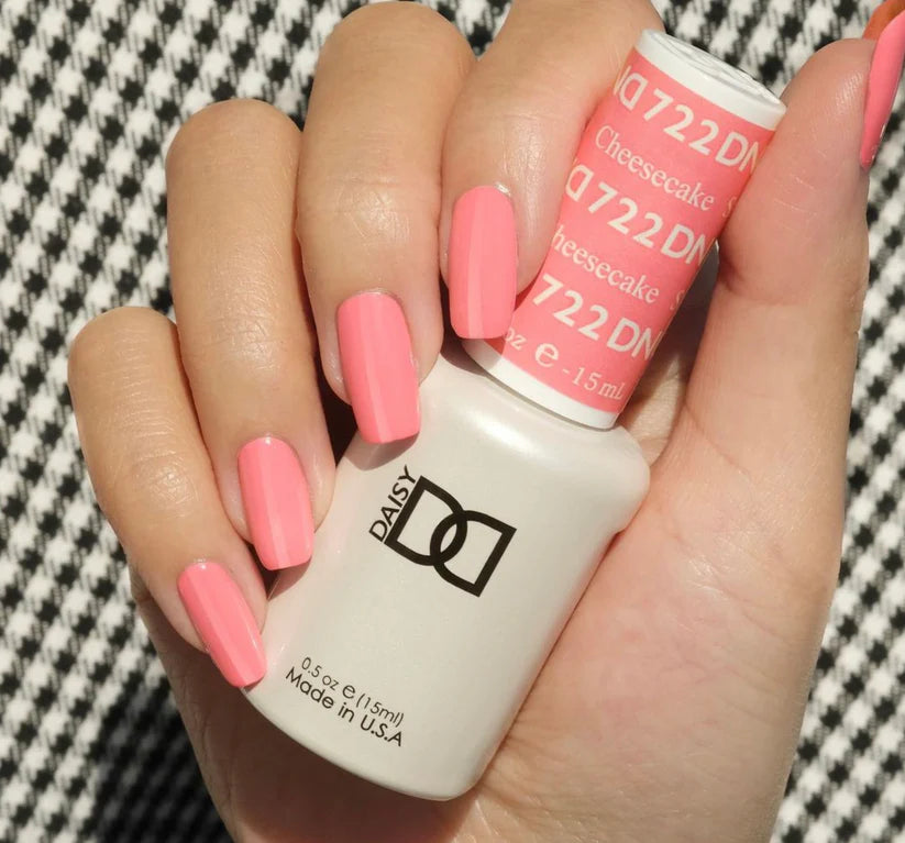 韓国 マネースタンド Strawberry Pink Clearラメ 難ありＢ級 DND DC Duo Strawberry Cheesecake #722 .5 oz. - PinkPro Beauty Supply