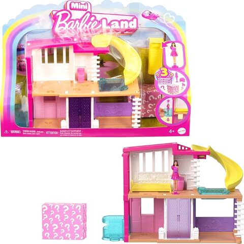 Barbie Mini Dreamhouse w/ Surprise Doll, Furniture, Accessories, Elevator & Pool
