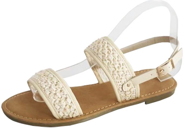 Ivory Strappy Sandals - Size 5.5
