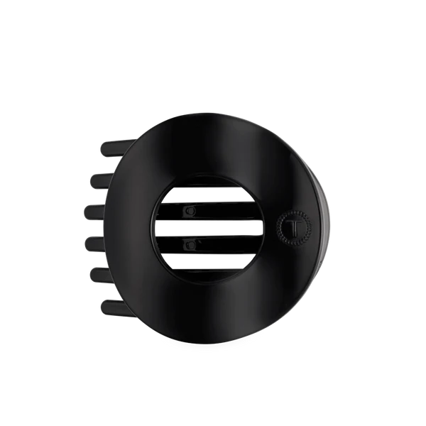Teleties Flat Circle Clip Large - Jet Black