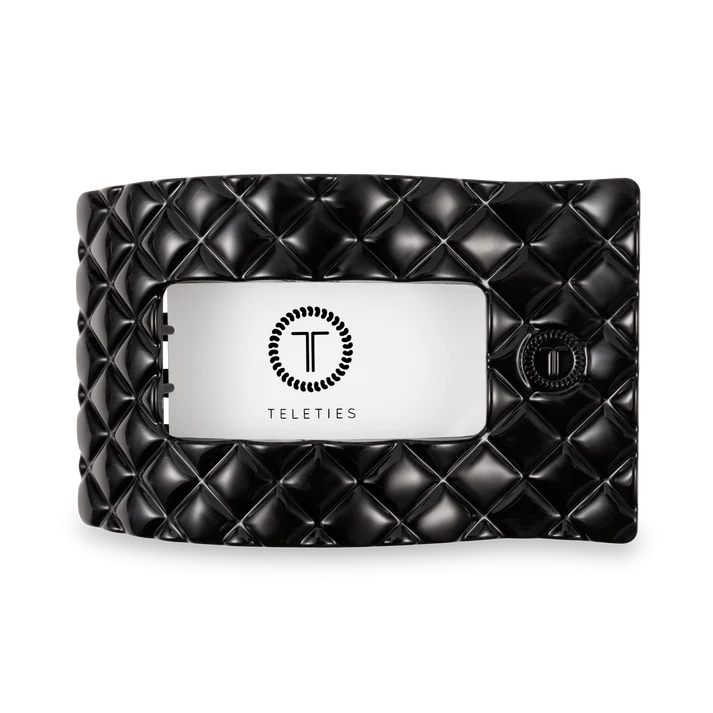 Teleties Flat Rectangle Quilt Clip Large - Jet Black